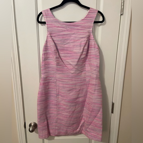 NWT LILLY PULITZER CHARLTON DRESS IN POP PINK BARNARD BOUCLE 14 - Picture 3 of 6